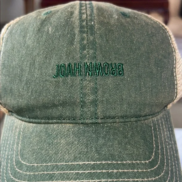 Joah Brown Green and Cream Trucker Hat - Picture 6 of 8